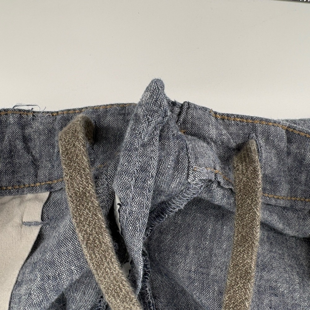 Lucky Brand Shorts Men 36 Blue Lightweight Linen Blend Preppy Beach Draw String - Picture 9 of 13